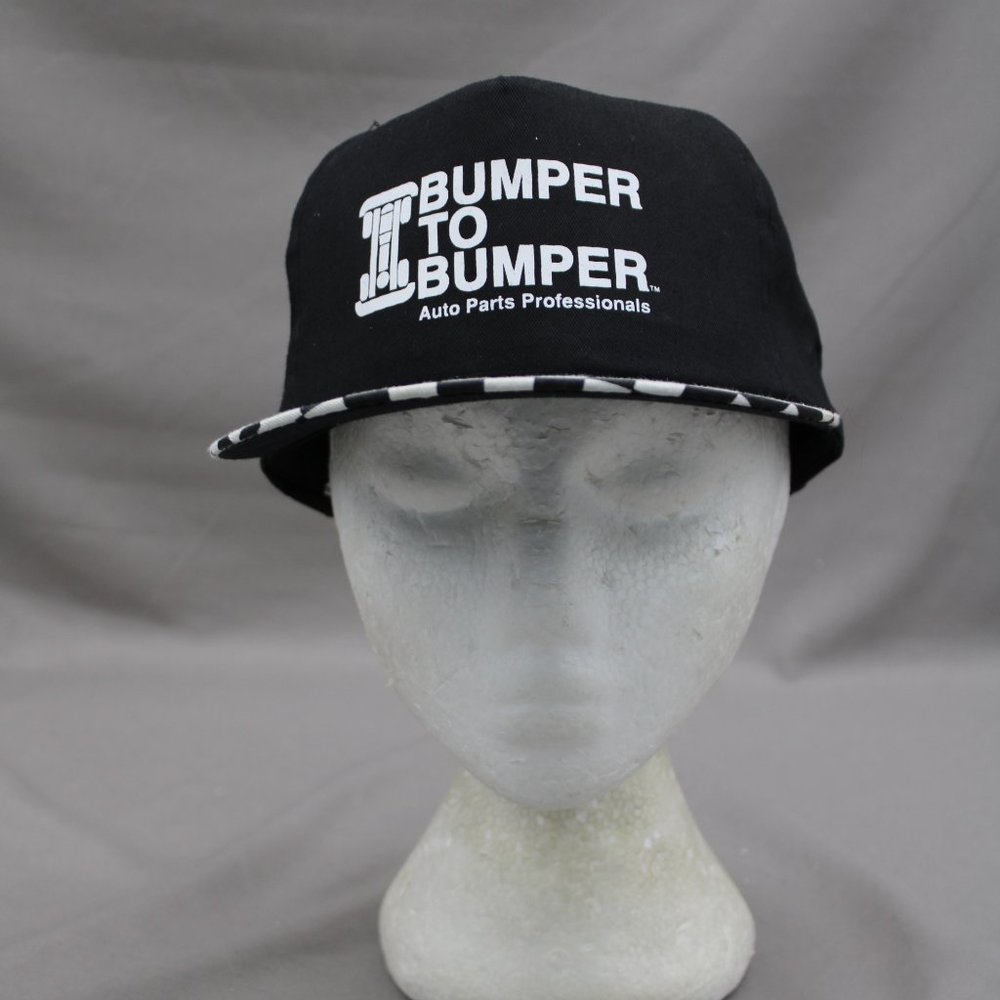 Vintage Baseball Hat - Bumper to Bumper Checkerboard Brim - Adult Sanpback